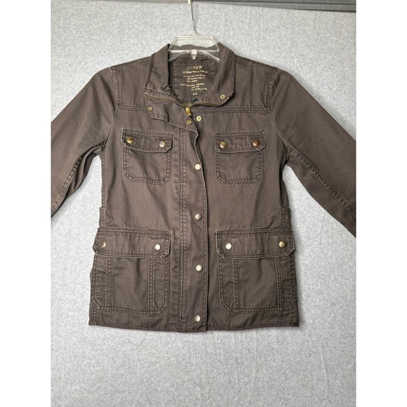 J.Crew Jackets & Blazers - J.Crew Relaxed Boyfriend Field Jacket Brown Utility Cargo Coat Women XS